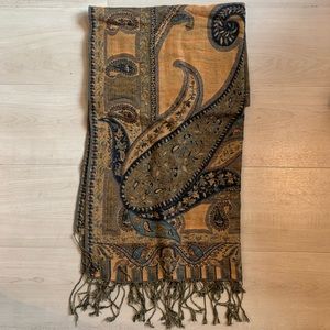 Indian Paisley Pashmina Scarf